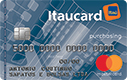 Fotografia do cartão Itaucard Purchasing Mastercard na cor azul.
